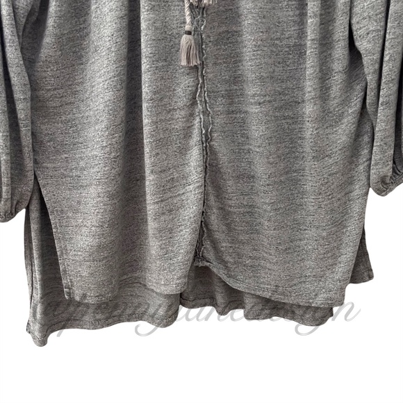 Free People We Are The Free Gray Tassel Tie Flowy Tunic Top XS - Picture 3 of 9
